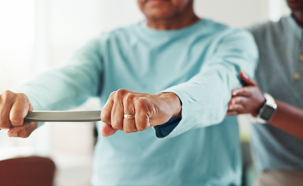patient in physical therapy for wrist
