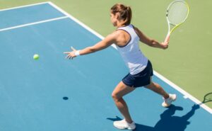 Woman playing tennis